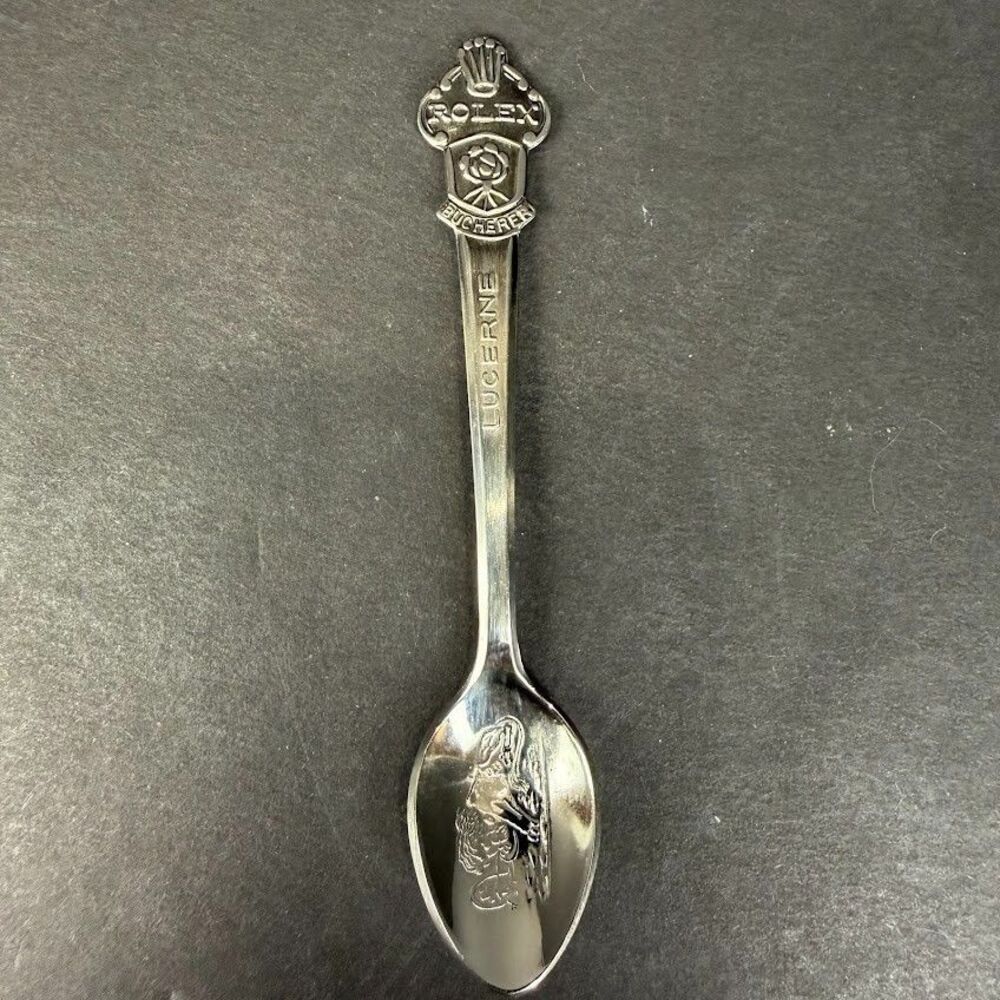 Vintage Rolex Bucherer of Switzerland Lucerne Collectible Souvenir Spoon